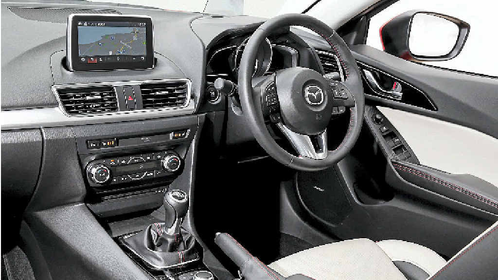 Mazda3 SP25’s cabin delights. Mazda3 SP25’s cabin delights.